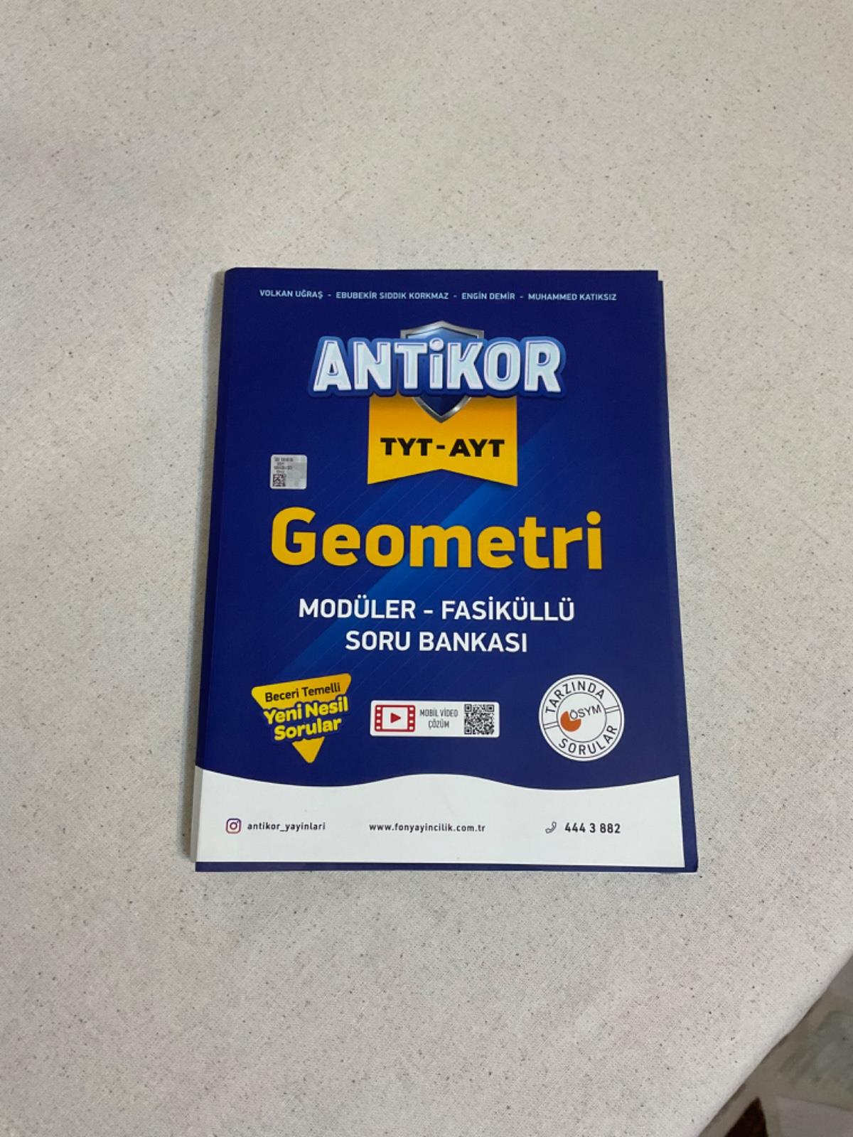 Antikor Yayınları TYT Geometri Modüler Fasikküllü Soru Bankası