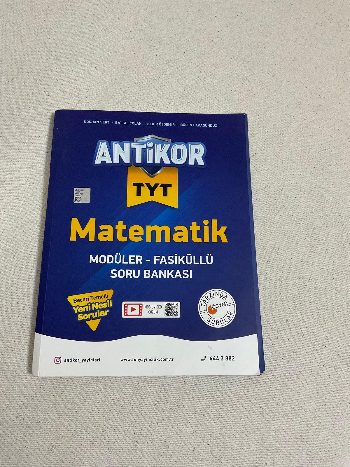 TYT Matematik Antikor Modüler Fasiküllü Soru Bankası Antikor Yayınları