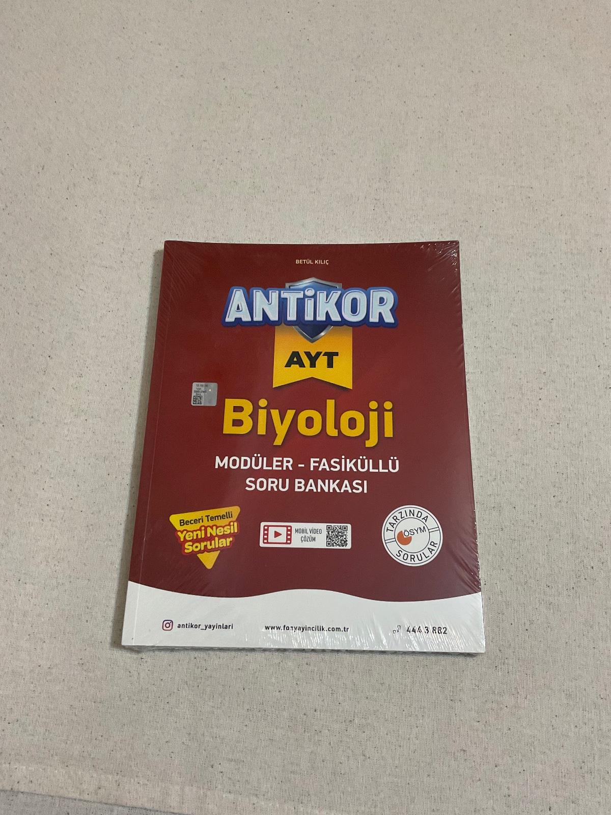 AYT Biyoloji Antikor Modüler Fasiküllü Soru Bankası Antikor Yayınları