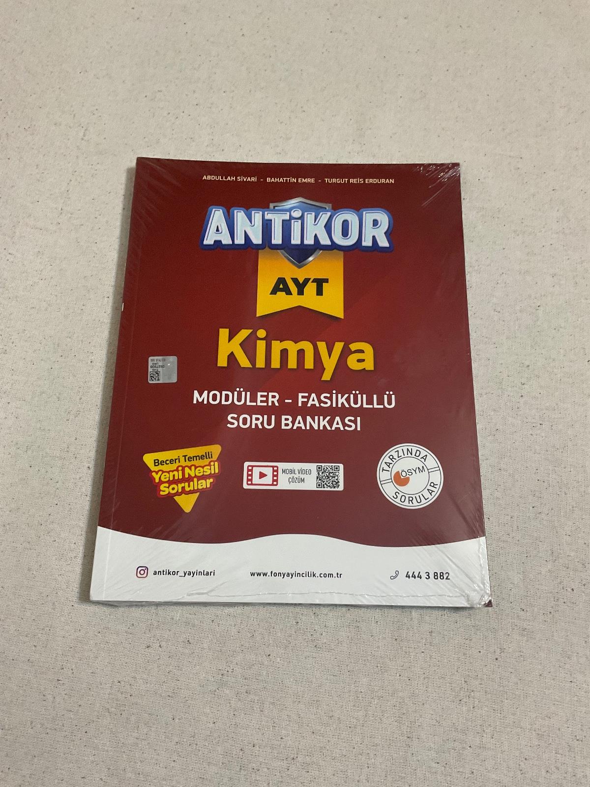 AYT Kimya Antikor Modüler Fasiküllü Soru Bankası Antikor Yayınları